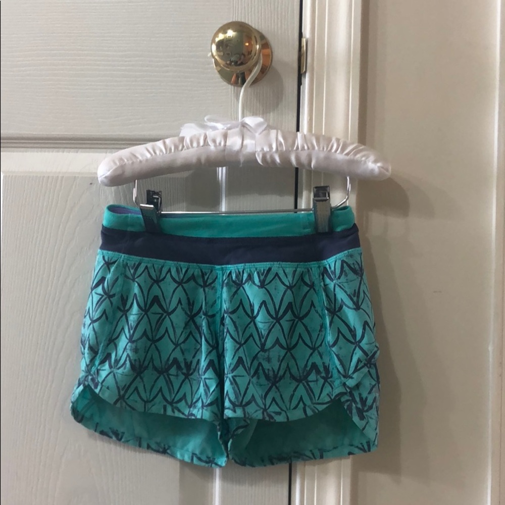 Girls’ Size 6 Ivivva shorts - aqua/grey